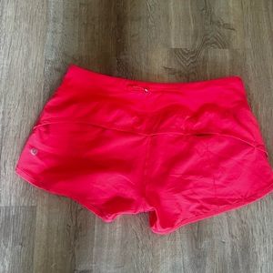 Lululemon pink running shorts
